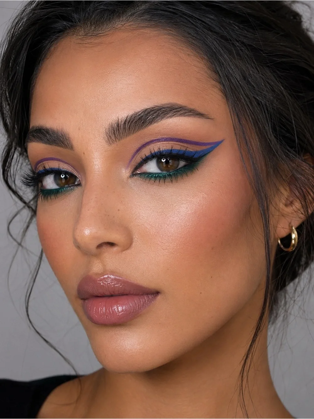 Wednesday Waterproof Precision Eyeliner - Purple, Green, Blue